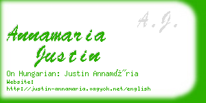 annamaria justin business card